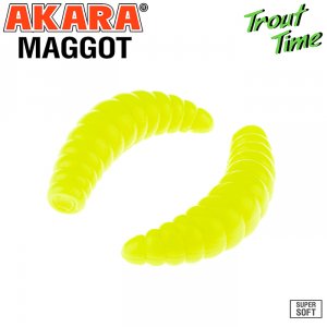Силиконовая приманка Akara Trout Time MAGGOT 1,3 Cheese (12 шт)