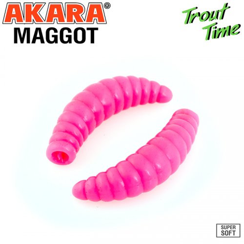 Силиконовая приманка Akara Trout Time MAGGOT 1,6 Garlic (10 шт)