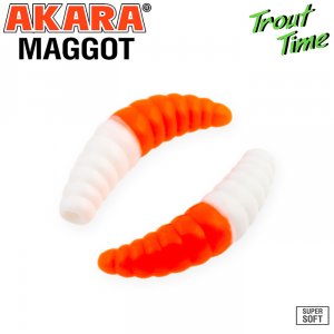 Силиконовая приманка Akara Trout Time MAGGOT 1,6 Shrimp (10 шт)