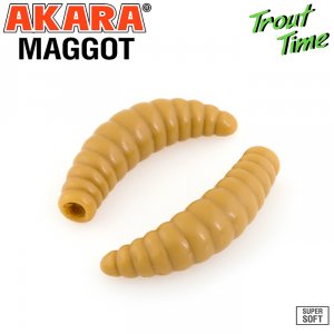Силиконовая приманка Akara Trout Time MAGGOT 1,3 Cheese (12 шт)