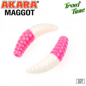 Силиконовая приманка Akara Trout Time MAGGOT 1,6 Shrimp (10 шт)
