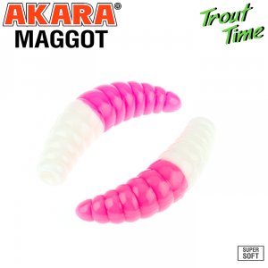 Силиконовая приманка Akara Trout Time MAGGOT 1,6 Shrimp (10 шт)
