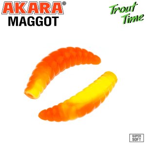 Силиконовая приманка Akara Trout Time MAGGOT 1,6 Shrimp (10 шт)