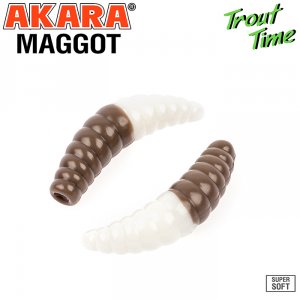 Силиконовая приманка Akara Trout Time MAGGOT 1,6 Shrimp (10 шт)
