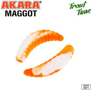 Силиконовая приманка Akara Trout Time MAGGOT 1,6 Cheese (10 шт)