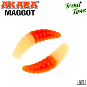 Силиконовая приманка Akara Trout Time MAGGOT 1,6 Cheese (10 шт)