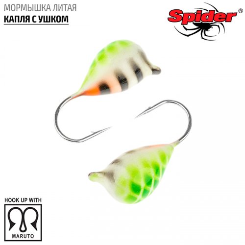 Мормышка Spider литая Капля с ушком (модель 11)