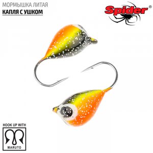Мормышка Spider литая Капля с ушком (модель 11)