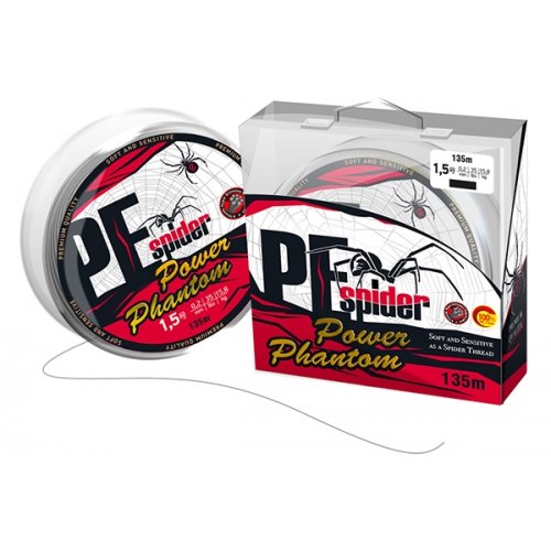 Шнур Power Phantom 8X PE Spider темно-серый 135м