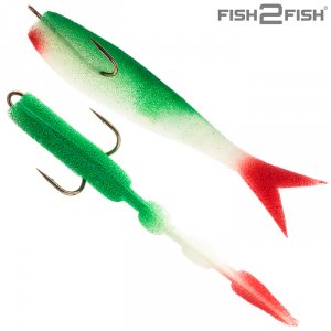 Рыбка поролон F2F перфорированная с двойником 11 см (5шт)