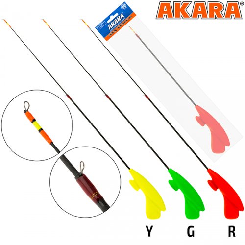 Удочка зимняя Akara RHTS красная (хлыст малый полый телескоп 2 х. составной Hi Carbon)
