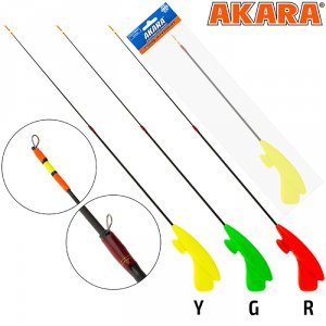 Удочка зимняя Akara RHTS жёлтая (хлыст малый полый телескоп 2 х. составной Hi Carbon)