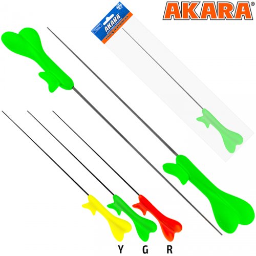 Удочка зимняя Akara RKW2 зеленая (хлыст Hi Carbon 1 составной) 38 см