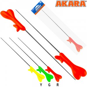 Удочка зимняя Akara RKW2 красная (хлыст Hi Carbon 1 составной) 38 см