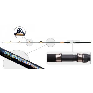 Спиннинг одночастный стекло Surf Master 1217 Black Wolf с роликами
