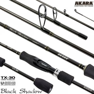 Спиннинг штекерный угольный 2 колена Akara SL1001 Black Shadow TX-30