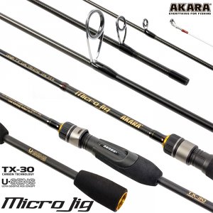 Спиннинг штекерный угольный 2 колена Akara SL1003 Micro Jig TX-30