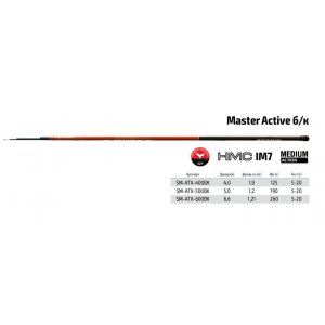 Удилище телескоп угольное д/с S Master Active TX-20 б/к