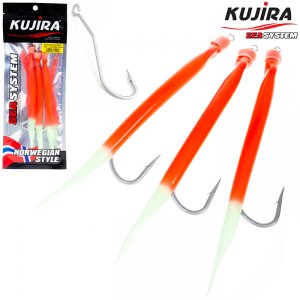 Снасточка морская Kujira Gummi Makk 6/0 Lumo+Red (3 шт)
