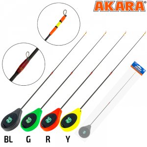 Удочка зимняя Akara SPCS чёрная (хлыст малый полнотелый 2 кольца Hi Carbon)