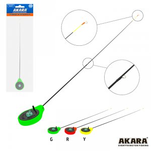 Удочка зимняя Akara Finezza UL (0,7-2,8г) Green (хлыст стеклопласт с кольцами)