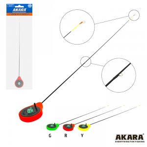 Удочка зимняя Akara Finezza UL (0,7-2,8г) Red (хлыст стеклопласт с кольцами)