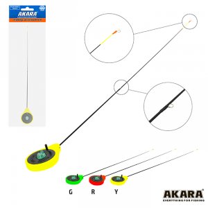 Удочка зимняя Akara Finezza UL (0,7-2,8г) Yellow (хлыст стеклопласт с кольцами)