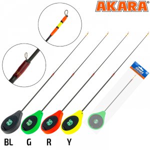 Удочка зимняя Akara SPTS зелёная (хлыст малый полый телескоп 2-х составной Hi Carbon)