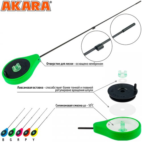 Удочка зимняя Akara Sport GL Green
