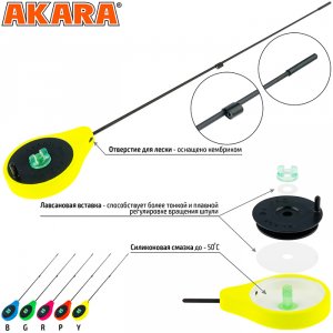 Удочка зимняя Akara Sport GL Yellow