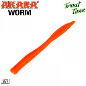 Силиконовая приманка Akara Trout Time WORM 3 Cheese (10 шт)