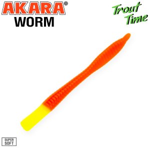 Силиконовая приманка Akara Trout Time WORM 3 Cheese (10 шт)