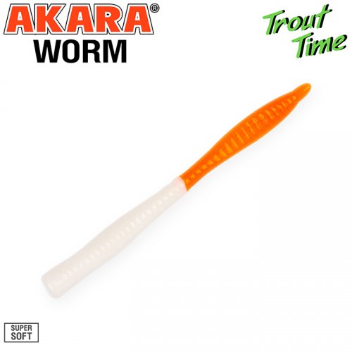 Силиконовая приманка Akara Trout Time WORM 3 Tu-Frutti (10 шт)