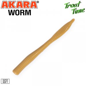 Силиконовая приманка Akara Trout Time WORM 3 Cheese (10 шт)