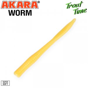Силиконовая приманка Akara Trout Time WORM 3 Cheese (10 шт)