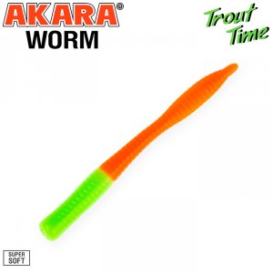 Силиконовая приманка Akara Trout Time WORM 3 Cheese (10 шт)