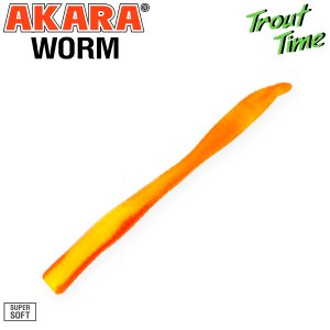 Силиконовая приманка Akara Trout Time WORM 3 Cheese (10 шт)