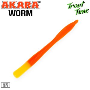 Силиконовая приманка Akara Trout Time WORM 3 Cheese (10 шт)