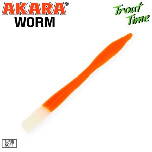 Силиконовая приманка Akara Trout Time WORM 3 Cheese (10 шт)
